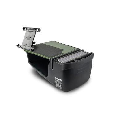Imagem de AutoExec Mesa de carro AE-GMEF-TAB-AG Efficiency GripMaster para sua estação de trabalho de veículo e escritório móvel, verde exército com suporte para tablet