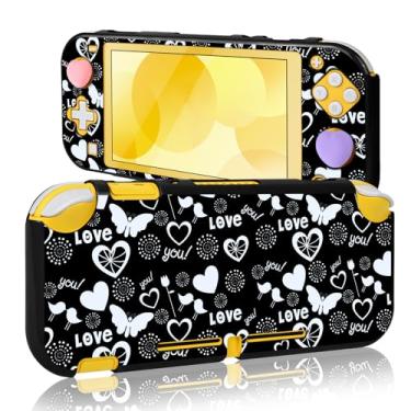 Imagem de DLseego Capa protetora para Switch Lite Console 2019, Lovely Love, antiderrapante, com absorção de choque, capa rígida de policarbonato com 2 peças de tampas de aperto de polegar para controles Joycon