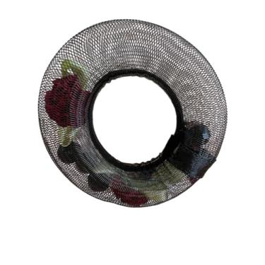 Imagem de Scrunchie Xuxa de cabelo Pompom Tela com perolas dentro Preto Luxo - cor 171