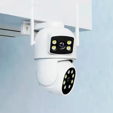 Imagem de Câmera Branca Wifi Noturna Vigilância Casa - RELET