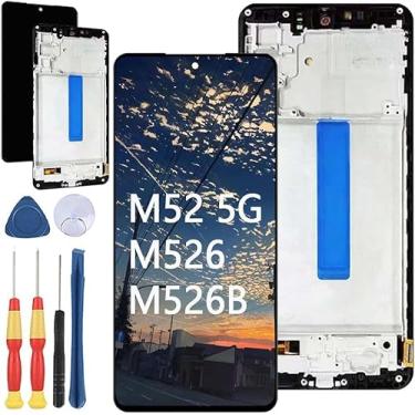 Imagem de Yuxyiony Nova tela de substituição para Samsung Galaxy M52 5G M526 M526 M526B tela de reparo de tela LCD e acessórios de ferramenta de substituição