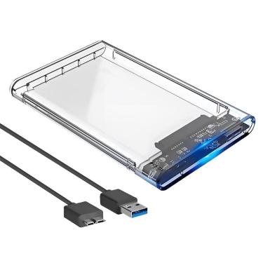 Imagem de Case Para Hd 2.5 Transparente Usb 3.0 Sata Pc E Notebook