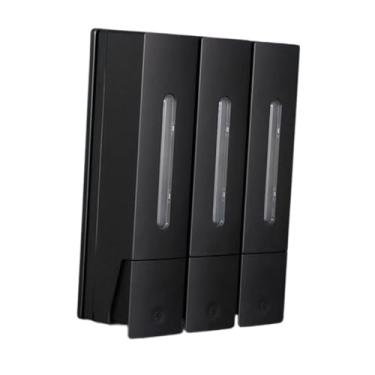 Imagem de AFXGUSD Distribuidor de Shampoo, Sabonete Líquido - Sabonete com Chuveiro de Parede, Shampoo E Dispensador de Elevação para Cozinha, Preto, Tamanho real