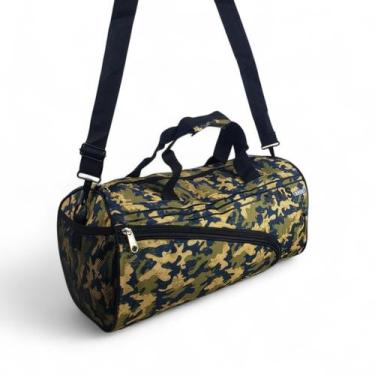 Imagem de Bolsa de Academia Viagem Treino Mala Bordo Camuflada Yins, Verde