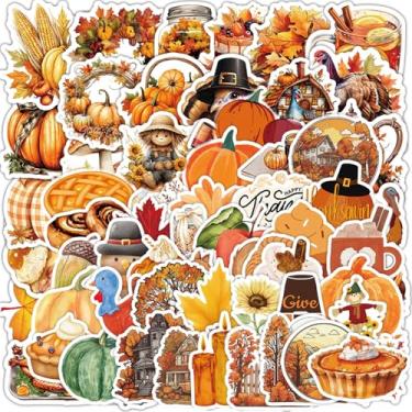 Imagem de 101 PCS Adesivos de Feliz Ação de Graças Outono Peru Abóbora Adesivos para Crianças Adolescentes Adultos Adesivo de Dia de Ação de Graças Decoração Presentes