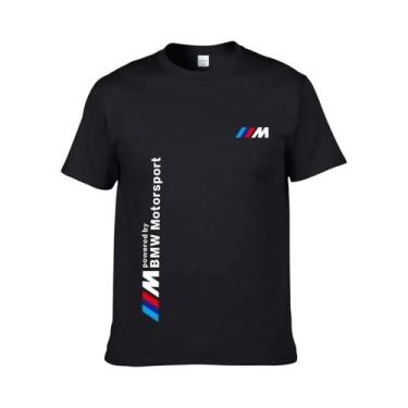 Imagem de Camiseta Unissex De Algodão BMW Verão Clássico Logotipo Estampado Moda