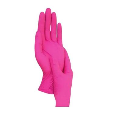 Imagem de Luva de Procedimento Nitrílica Pink Sem Pó C/100 Unds - Safemax, Tam M