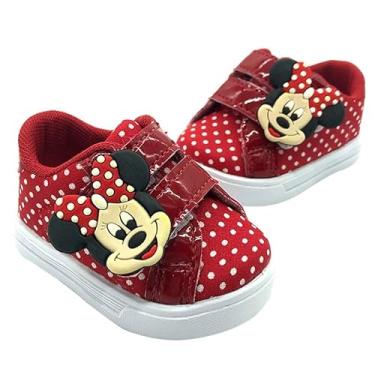Imagem de Tênis Sapatinho Infantil Bebê Miney Com Bolinhas Vermelho (Vermelho, BR, Bebê, Numérico, 19)