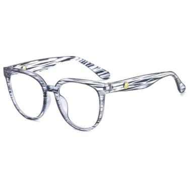 Imagem de Óculos de sol transparentes femininos e masculinos, óculos anti-luz azul tipo olho de gato com bloqueio de luz (10)