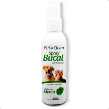 Imagem de Spray Bucal Mau Hálito Menta Cachorro Gatos Pet Clean 120ml