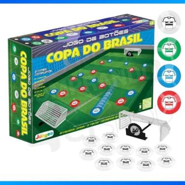 Imagem de Jogo de Botão 2 Times Copa Brasil 20 Jogadores Brinquedo Infantil Cami