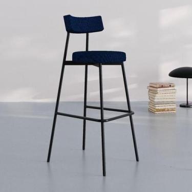 Imagem de Conjunto 4 Banquetas Altas Stout com Estrutura Preta - Metalig