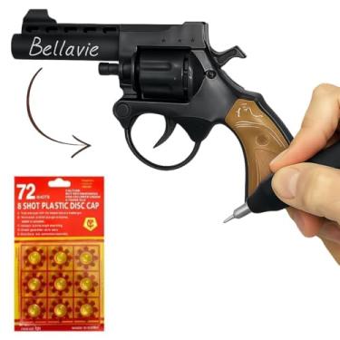 Imagem de Revólver Infantil de Brinquedo com Nome Gravado + Cartela de Espoleta 72 Disparos Sonoros