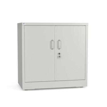 Imagem de Armário Baixo de Aço Reforçado com Fechadura Escritório Cinza