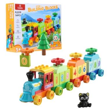 Imagem de Blocos De Montar Infantil Trem Educativo 56 Peças - Castela