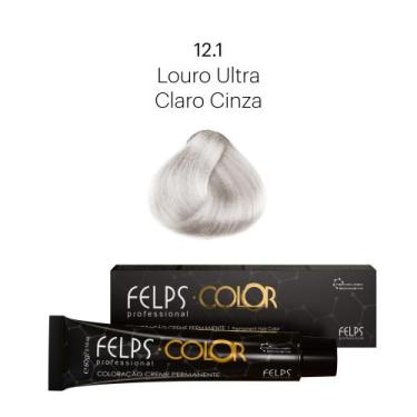 Imagem de Coloração Profissional Felps Color Louro Ultra Claro Cinza 12.1 - 60g