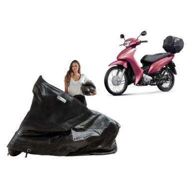 Imagem de Capa Protetora  Moto Honda Biz com Baú /Bauleto - Kahawai, Preto