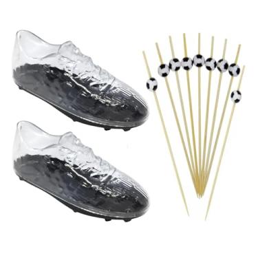 Imagem de Kit Mimo Tema Futebol: Lembrancinha Infantil Decoração de Mesa e Festa Esportiva DIY Aniversário Gincana Evento Escolar (10 Caixas Chuteira Futebol 20 Picks Bola)