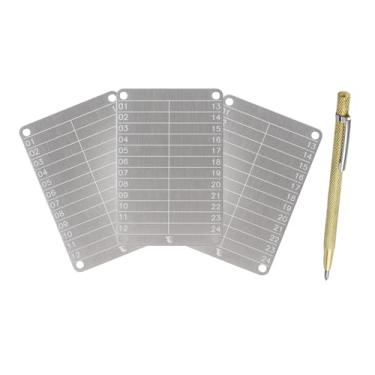 Imagem de Cold Wallet de Metal – Proteção à Prova de Fogo e Água para Seed Phrase | Compatível com Ledger, Trezor, Keystone (3 UN. + RISCADOR, UN, 3)