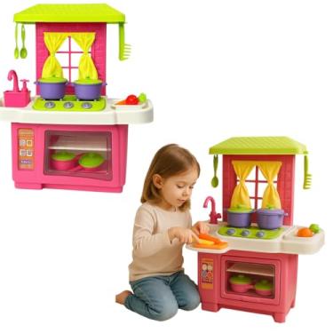 Imagem de Kit Cozinha Infantil com Pia, Fogão, Forno e Acessórios