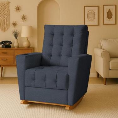 Imagem de Poltrona de Amamentação Duna com Balanço  Ideal para Quartos de Bebê -