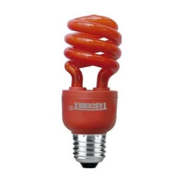 Imagem de Lâmpada Compacta Eletrônica Taschibra Espiral 26w E27 110v Vermelha