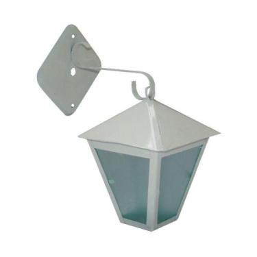 Imagem de Luminária De Parede Colonial Alumínio Fundido Branca 19x6cm - OURO MIN