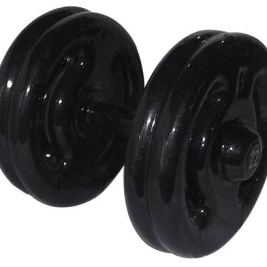 Imagem de Dumbbell Emborrachado Treinamento Funcional Academia 22kg - ANILHAS