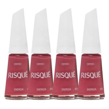 Imagem de Kit 4 Esmalte Risqué Rosas Cremosos Energia 8ml