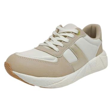 Imagem de Tênis Feminino Casual Moderno Conforto Metalizado Modare