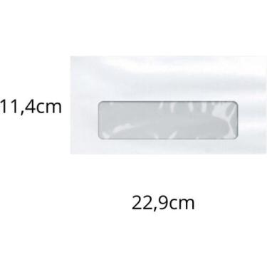 Imagem de Envelope Oficio 114X229 75G. Branco com Janela CX.C/1000 - SCRITY