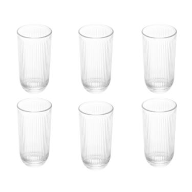 Imagem de Lyor, Copo Alto Canelado em Vidro 233ml - Elegante e Resistente