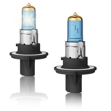 Imagem de OKOENIEO 9008/H13 Lâmpada de farol de halogêneo de alto desempenho, lâmpadas de farol dourado brilhante, farol alto ou baixo padrão ou farol de neblina, 12V 65/55W 3600K, 1700 lúmens, lâmpadas de