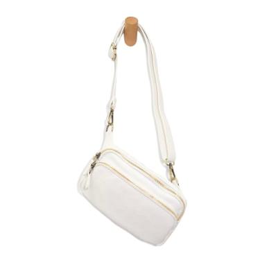 Imagem de Joy Susan Bolsa feminina fashion Kylie com zíper duplo, Branco