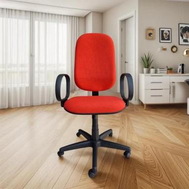 Imagem de Cadeira de Escritório Presidente, Base Giratória com Relax e Braços Fi