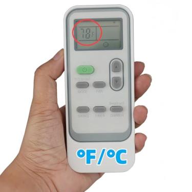Imagem de Controle remoto de substituição DG11J1-99 compatível com ar condicionado Hisense AC modelo AP0819CR1W (tela em Fahrenheit e Celsius)