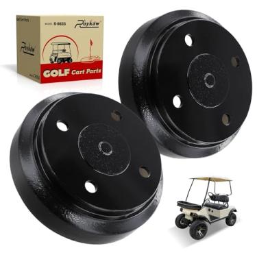 Imagem de Roykaw Tambores de freio traseiros de carrinho de golfe compatíveis com Club Car DS 1995-up & Precedent 2004-up G&E, substitui OEM # 1018232-01, 1017911-01, 2 peças
