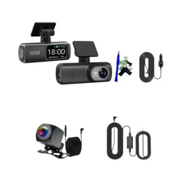 Imagem de Dash Cam 4K Dupla Lente com Câmera Traseira 1080P, WiFi, GPS e Monitor