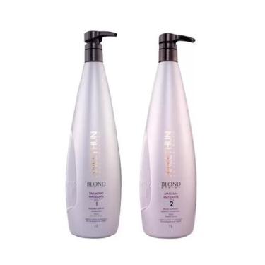 Imagem de Kit Aneethun Shampoo E Mascara Blond Matizante 1 Litro
