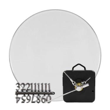 Imagem de Máquina Mecanismo Para Relógios Com Ponteiros Prata Pequeno Kit 5 Peça