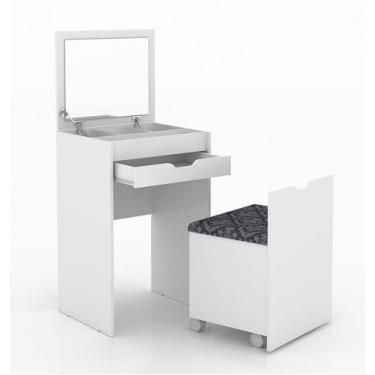 Imagem de Penteadeira Compacta com Espelho PE2007 Branco/Preto - Tecno Mobili, B