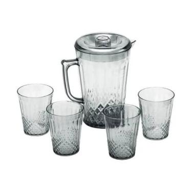 Imagem de Conjunto Jarra De Litros Com 4 Copos De 270Ml Acrílico - Top Rio