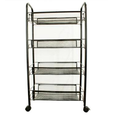 Imagem de Carrinho Organizador Multiuso Com 4 Prateleiras   Fruteira  