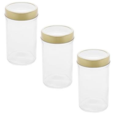 Imagem de Kit 3 Potes Vidro Borossilicato Tampa Visor Acrílico 500Ml