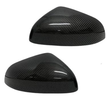 Imagem de RAGBUSCLE Acabamento da tampa do espelho retrovisor, tampas do espelho lateral retrovisor do carro, substituição das capas retrovisoras, compatível com Ford Fiesta MK8 2018-2024, 2 peças (acabamento