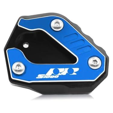 Imagem de BYYINGSUS Placa ampliadora de suporte lateral acessórios de motocicleta suporte de ampliação de pé compatível com S1000RR S1000 RR S 1000 RR 2019-2022 2023 (azul)