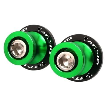 Imagem de BYYINGSUS Parafusos de suporte deslizantes de bobinas de braço oscilante de 6 mm acessórios de motocicleta compatíveis com Y&AMAHA MT03 MT09 MT10 MT 03 09 10 Mt03 Mt09 Mt10 (Verde Mt10)
