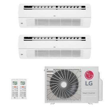 Imagem de Ar-Condicionado Multi Split Inverter LG 18.000 (2x Evap Cassete 1 Via 12.000) Quente/Frio 220V R-32