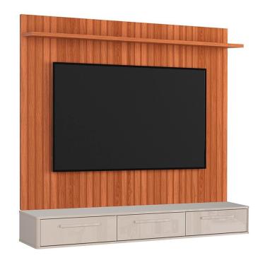 Imagem de Rack Bancada Com Painel Para Tv De Até 70 Dalvi Off White-jequitiba