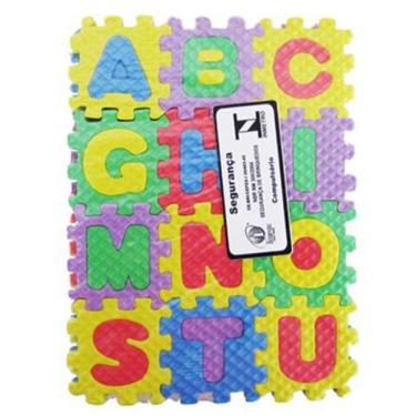 Imagem de Mini Tapete Tatame De Eva Numeros Letras 36 Pecas 4Cm 5Mm